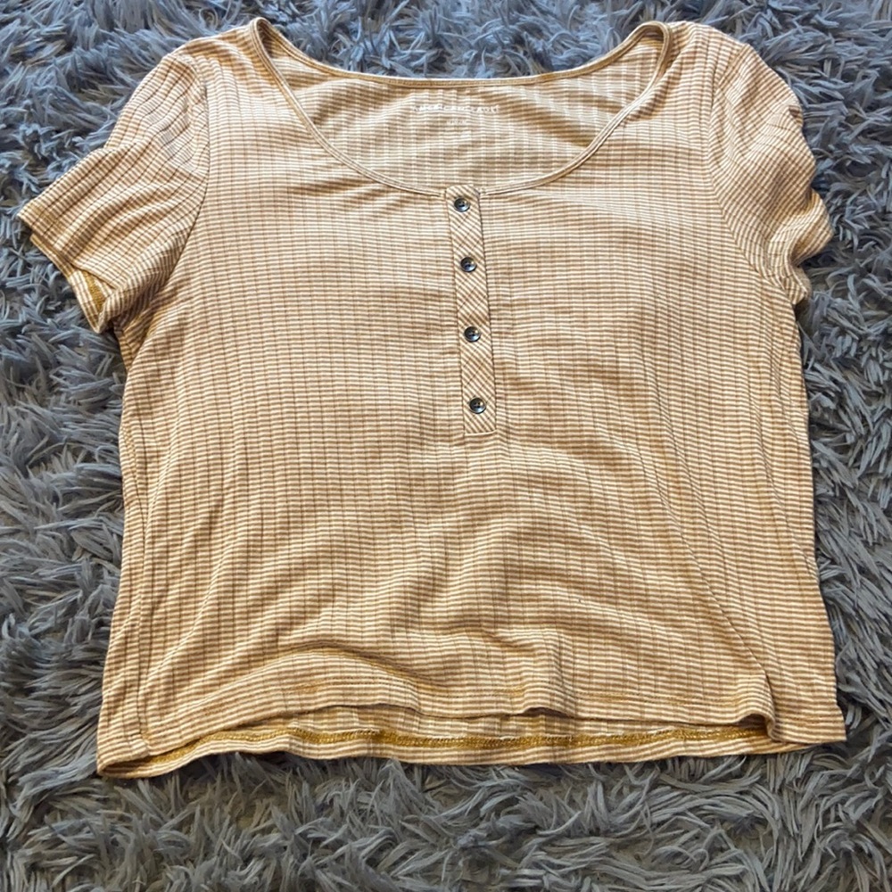 american eagle wide necked top, size M